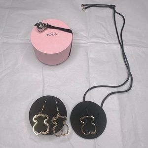 Tous necklace and earrings jewelry set